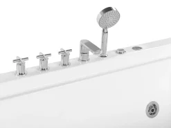 Beliani Poreamme Vapaasti Seisova Valkoinen 180 X 110 Cm Saona Store