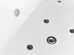 Beliani Poreamme Vapaasti Seisova Led-Valot Musta 170 X 80 Cm Nevis Iii Store