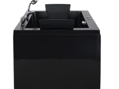 Beliani Poreamme Vasenk. Led-Valot Musta 183 X 90 Cm Varadero Fashion