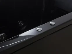 Beliani Poreamme Vasenk. Led-Valot Musta 183 X 90 Cm Varadero Fashion