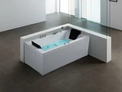 Beliani Poreamme Vasenk. Led-Valot Valkoinen 183 X 90 Cm Varadero Flash Sale