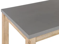 Beliani Poytaryhma 6-Istuttava - Poyta Ja 6 Jakkaraa Harmaa Ostuni New