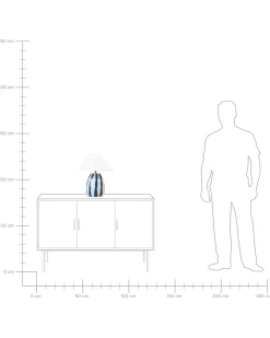 Beliani Poytavalaisin Keraaminen Vaalea Beige/Sininen Luchetti Store