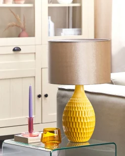 Beliani Poytavalaisin Keraaminen Keltainen Haddas New