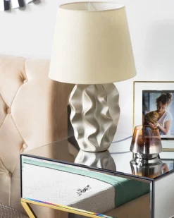 Beliani Poytavalaisin Keraaminen Valkoinen/Kulta Allika Shop