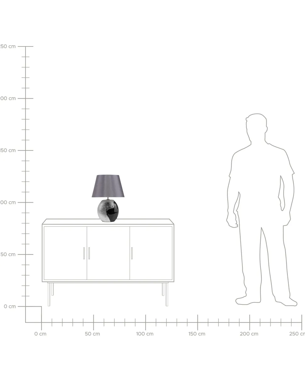 Beliani Poytavalaisin Keraaminen Hopea/Musta Argun Sale