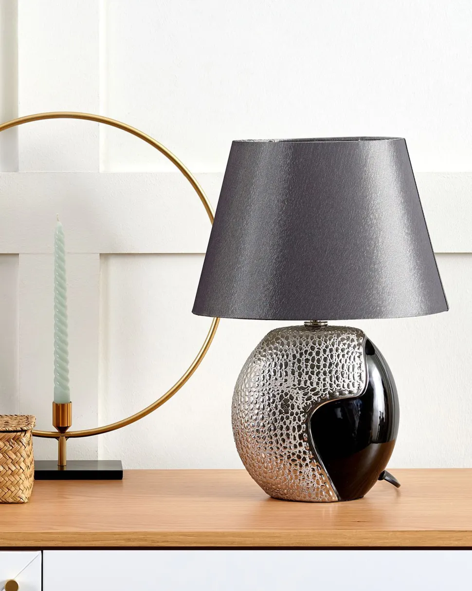 Beliani Poytavalaisin Keraaminen Hopea/Musta Argun Sale