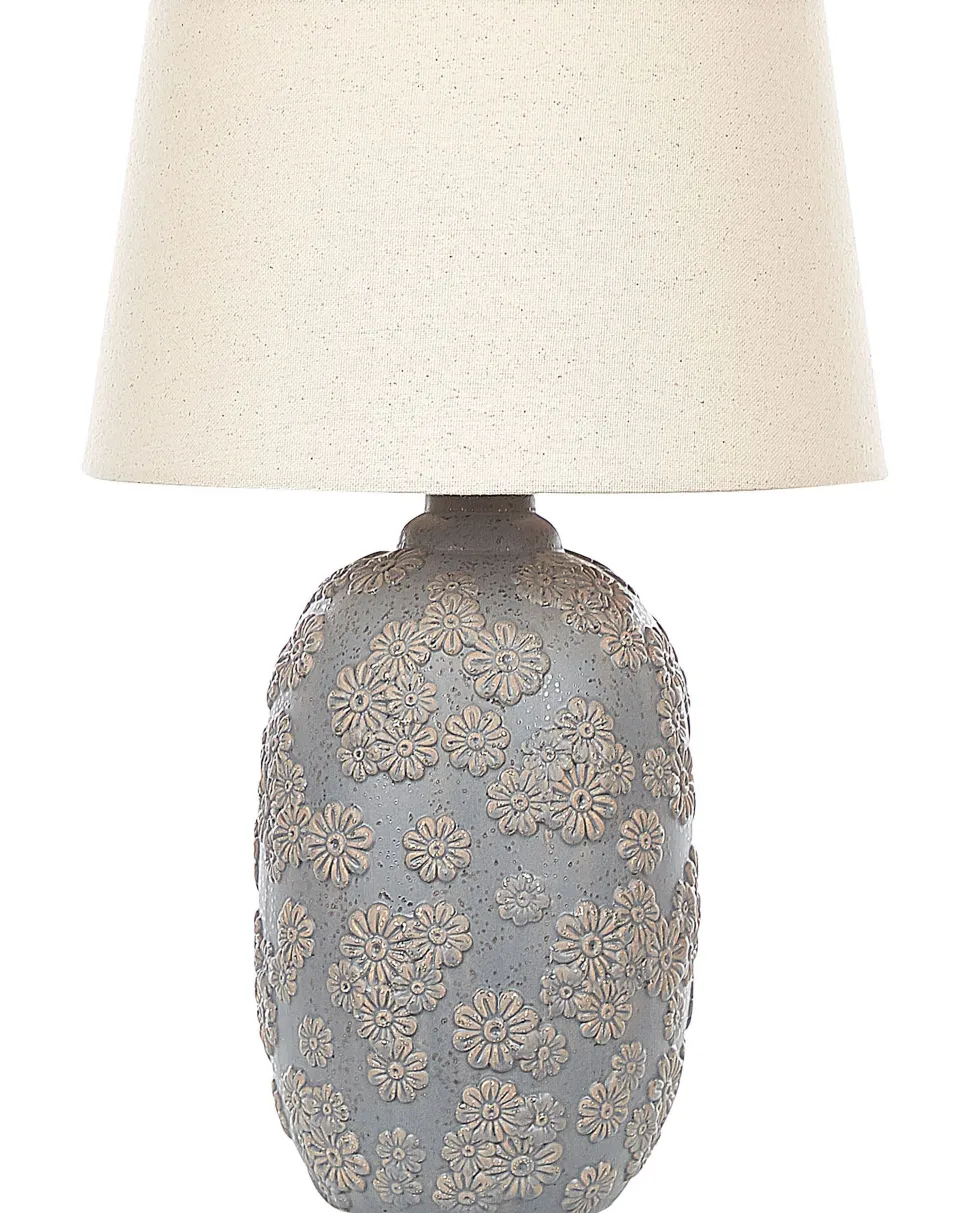 Beliani Poytavalaisin Keraaminen Harmaa/Beige Ferrey Cheap