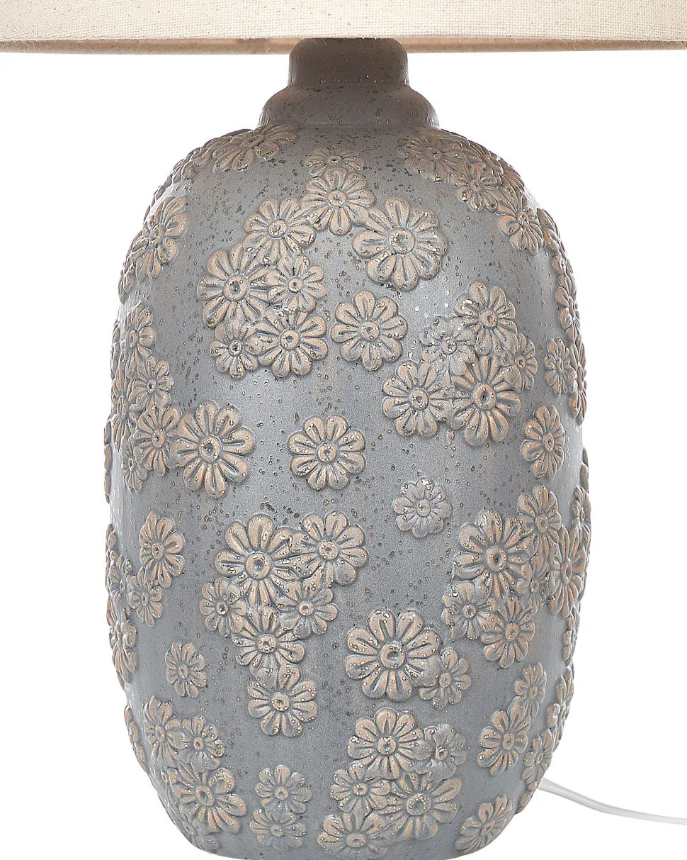 Beliani Poytavalaisin Keraaminen Harmaa/Beige Ferrey Cheap