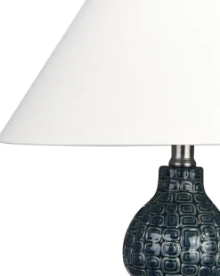 Beliani Poytavalaisin Keraaminen Valkoinen/Tummansininen Matina Shop