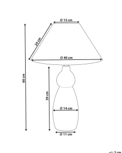 Beliani Poytavalaisin Keraaminen Valkoinen/Tummansininen Matina Shop