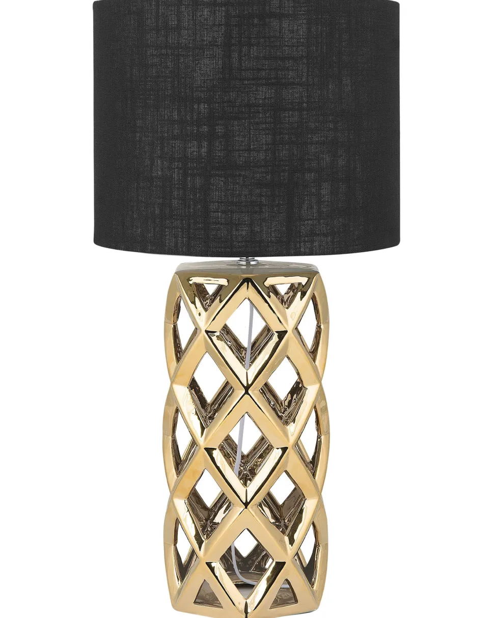 Beliani Poytavalaisin Keraaminen Musta/Kulta Selja Shop