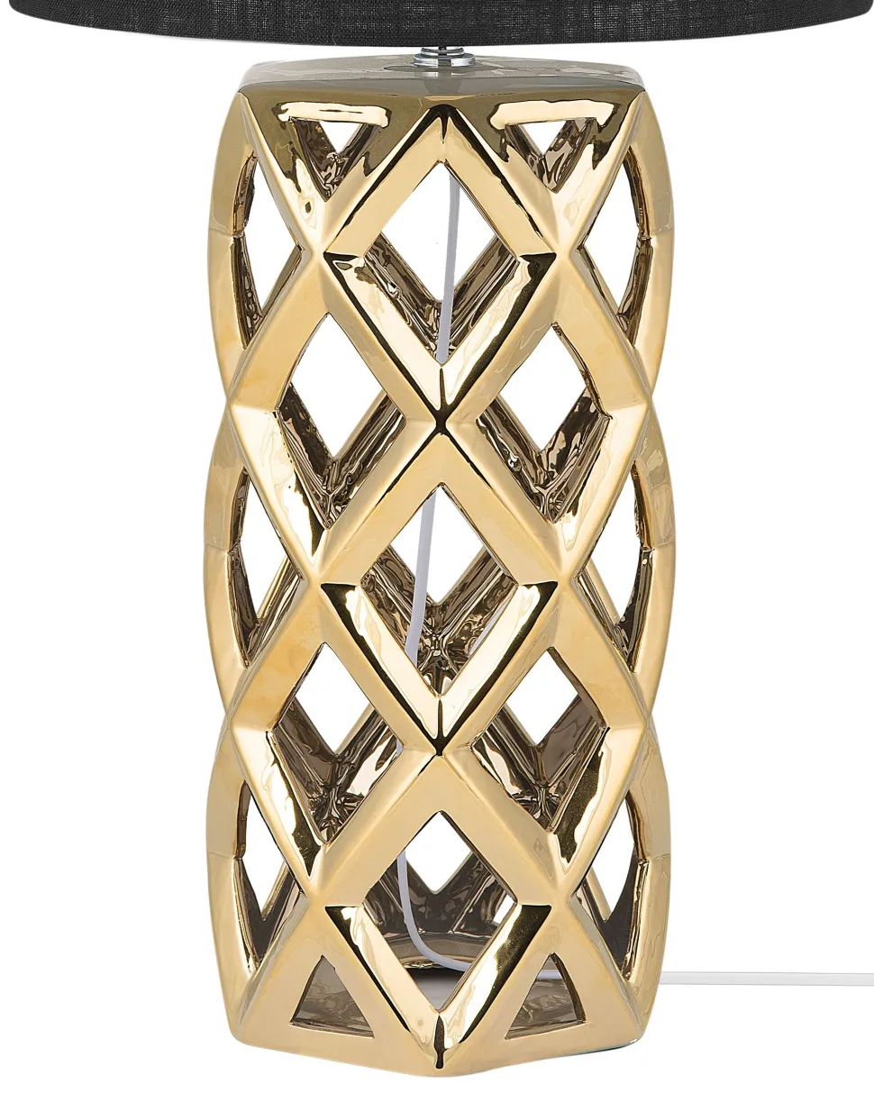 Beliani Poytavalaisin Keraaminen Musta/Kulta Selja Shop