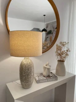 Beliani Poytavalaisin Keraaminen Beige Salza New