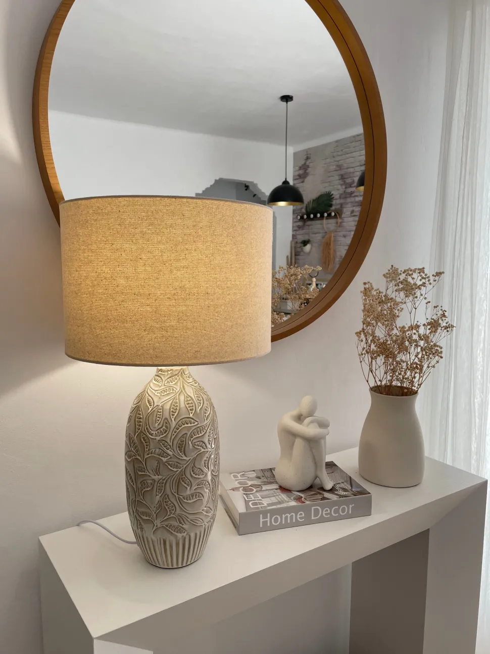 Beliani Poytavalaisin Keraaminen Beige Salza New