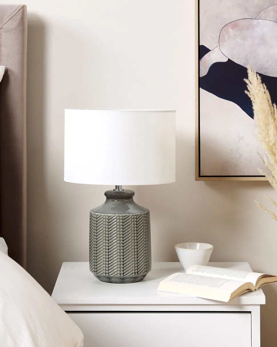 Beliani Poytavalaisin Keraaminen Harmaa Esperance New