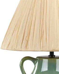 Beliani Poytavalaisin Keraaminen Vihrea/Valkoinen Limones Discount