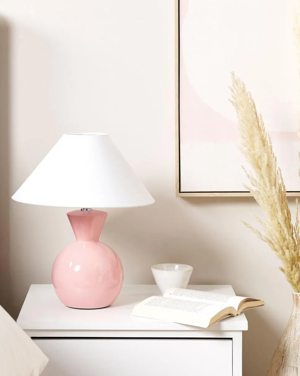 Beliani Poytavalaisin Keraaminen Vaaleanpunainen Ferry Best Sale