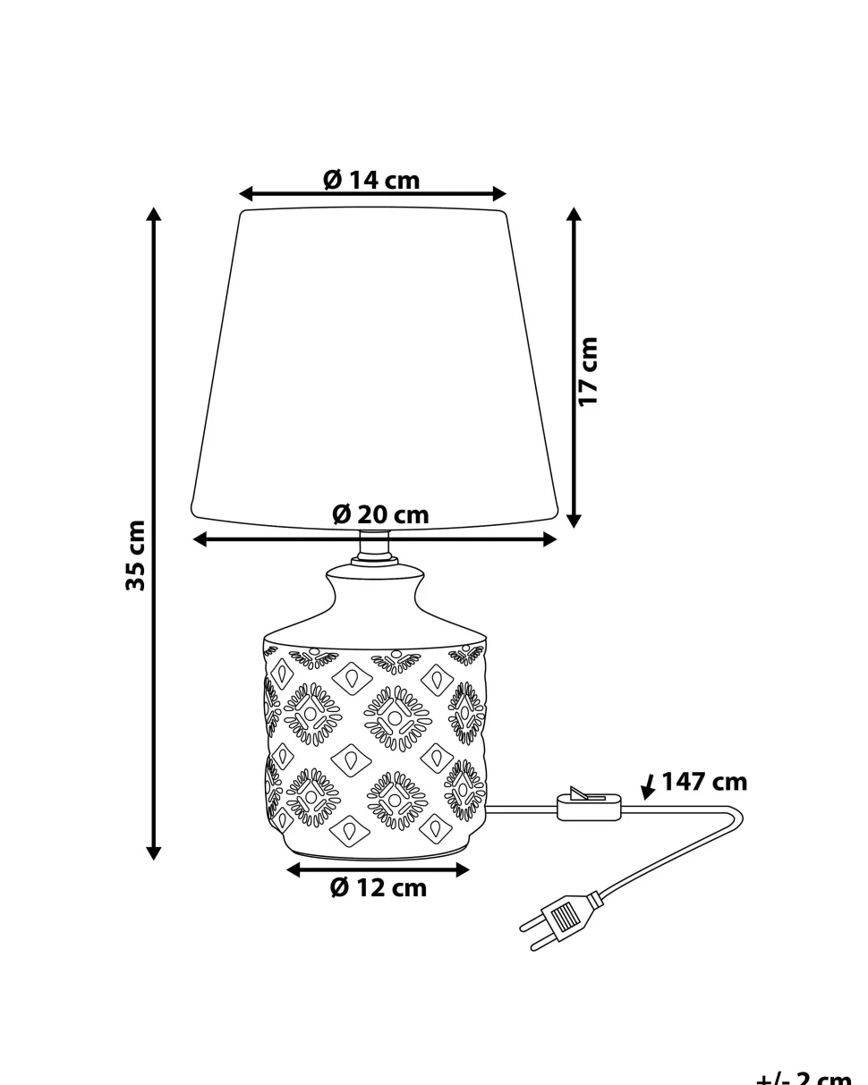 Beliani Poytavalaisin Keraaminen Beige Rosanna Fashion