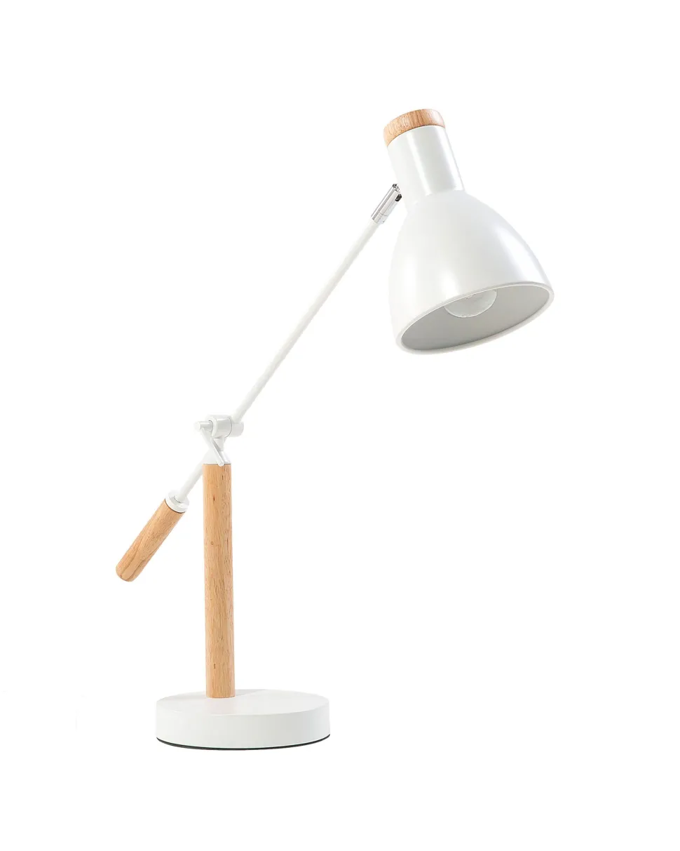 Beliani Poytavalaisin Metalli Valkoinen/Vaalea Puu Peckos New