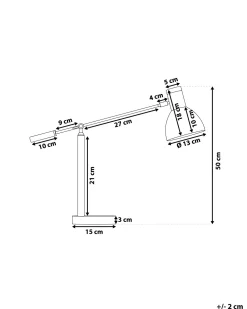 Beliani Poytavalaisin Metalli Valkoinen/Vaalea Puu Peckos New