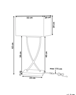 Beliani Poytavalaisin Metalli Valkoinen/Hopea Yasuni Shop