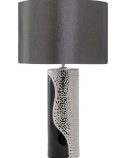 Beliani Poytavalaisin Posliini Musta/Hopea Aiken Fashion