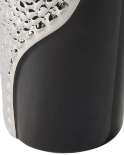 Beliani Poytavalaisin Posliini Musta/Hopea Aiken Fashion