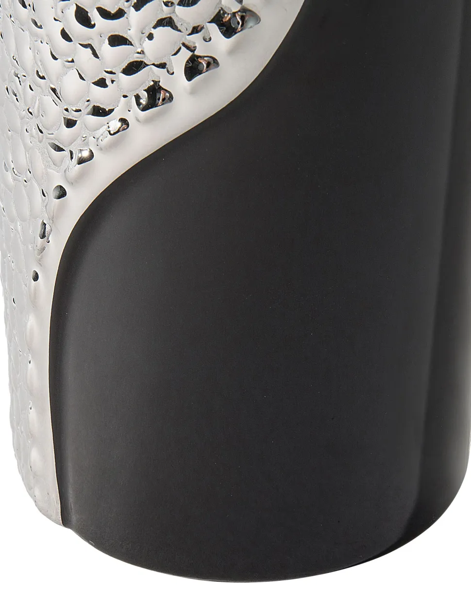 Beliani Poytavalaisin Posliini Musta/Hopea Aiken Fashion