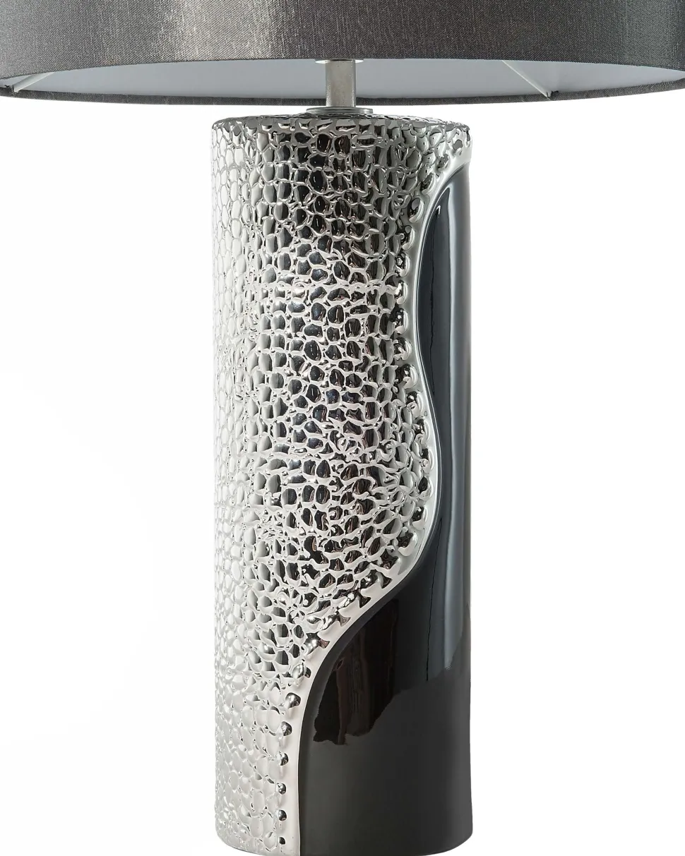 Beliani Poytavalaisin Posliini Musta/Hopea Aiken Fashion