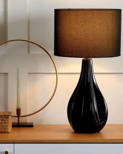 Beliani Poytavalaisin Posliini Musta Santee Cheap