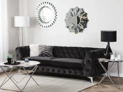 Beliani Poytavalaisin Posliini Musta Santee Cheap