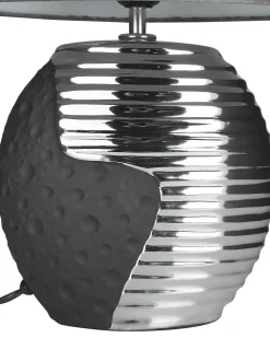 Beliani Poytavalaisin Posliini Musta/Hopea Esla Hot