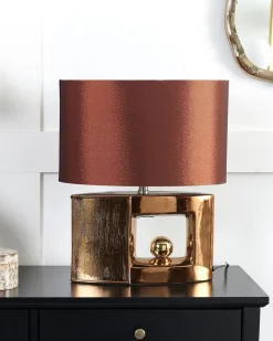 Beliani Poytavalaisin Posliini Ruskea Duero Hot