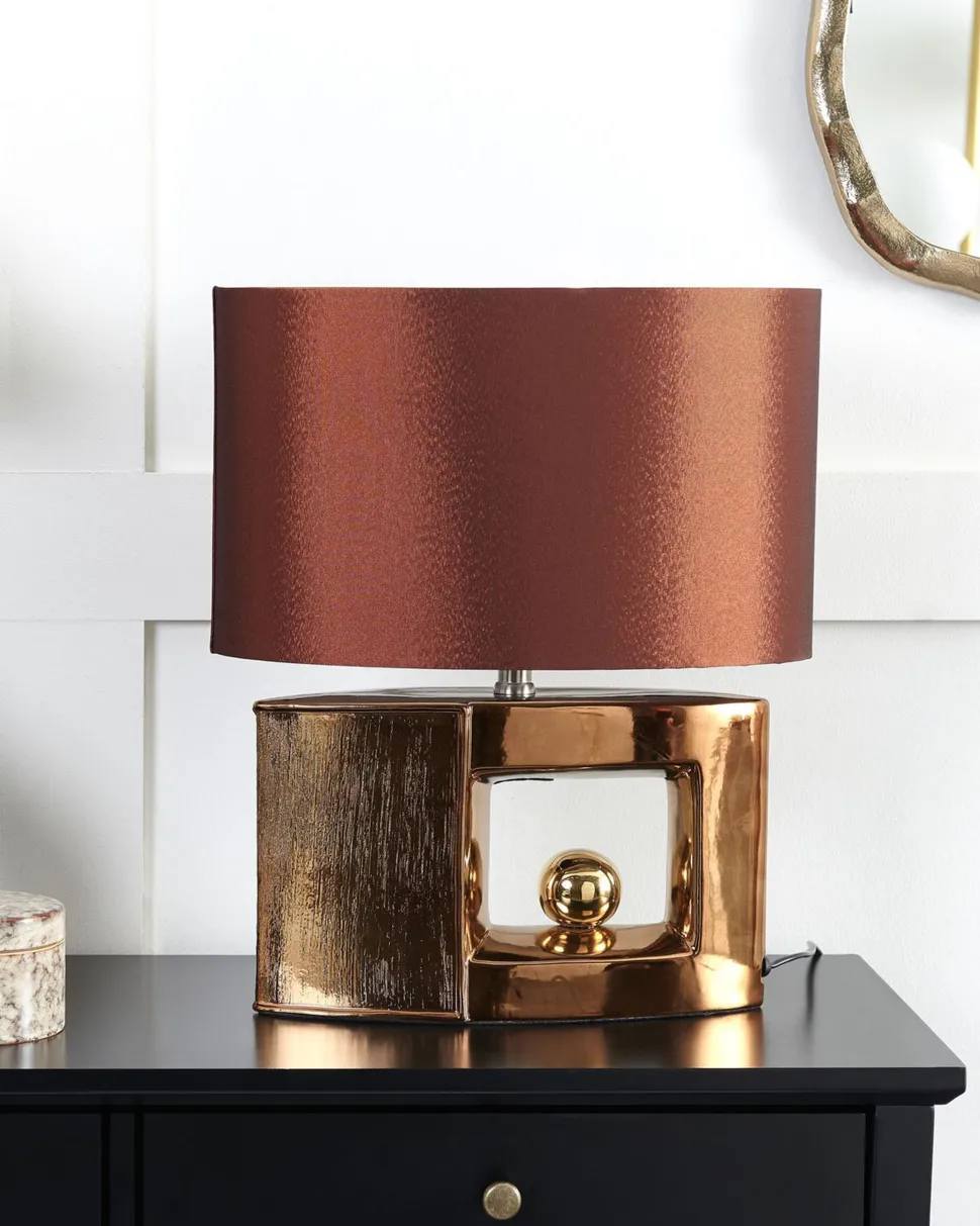 Beliani Poytavalaisin Posliini Ruskea Duero Hot