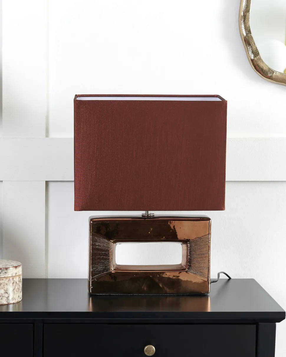 Beliani Poytavalaisin Posliini Ruskea Onyx Store