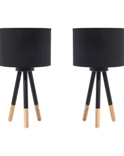 Beliani Poytavalaisin Saarni Musta 2 Kpl Tobol Sale