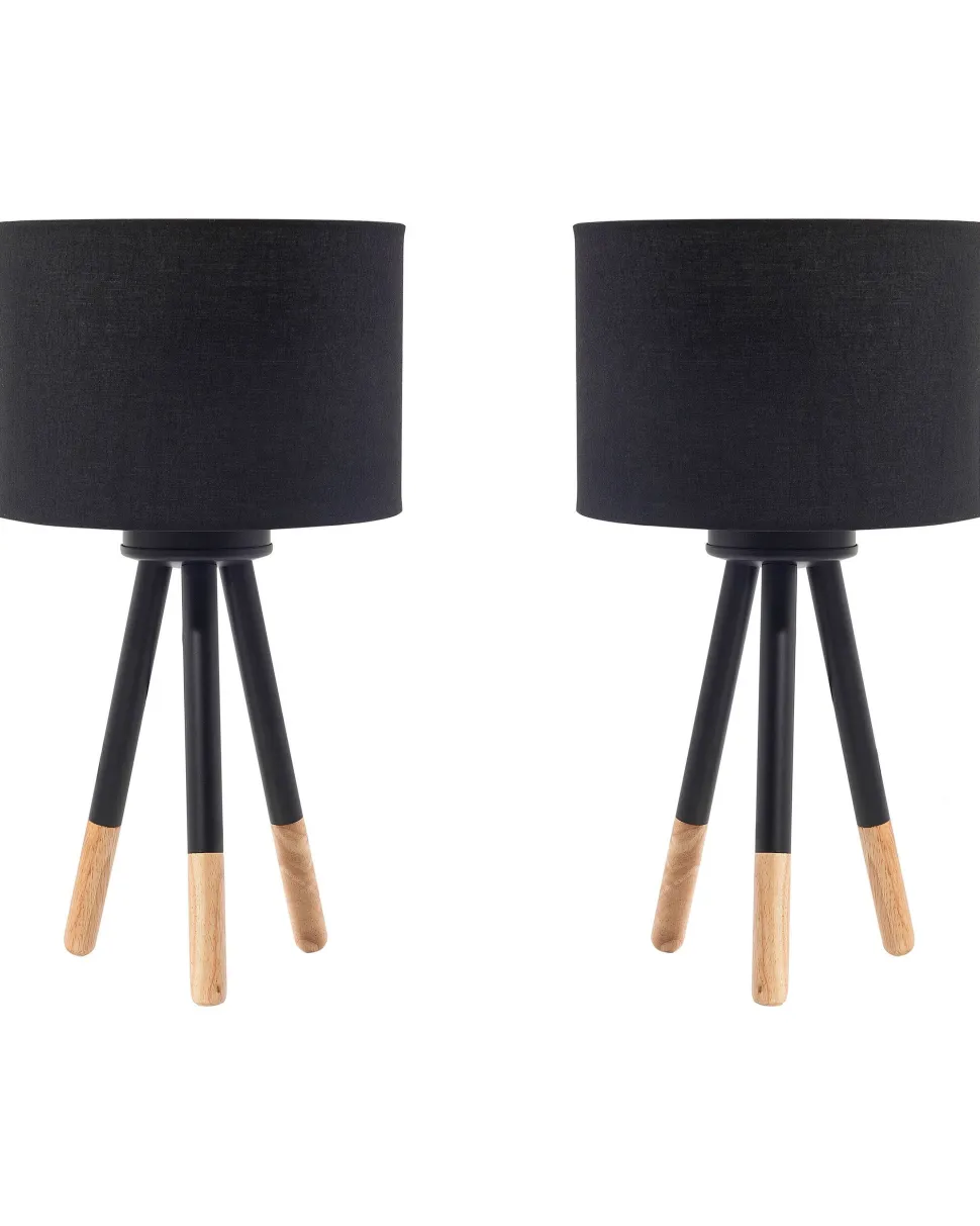 Beliani Poytavalaisin Saarni Musta 2 Kpl Tobol Sale