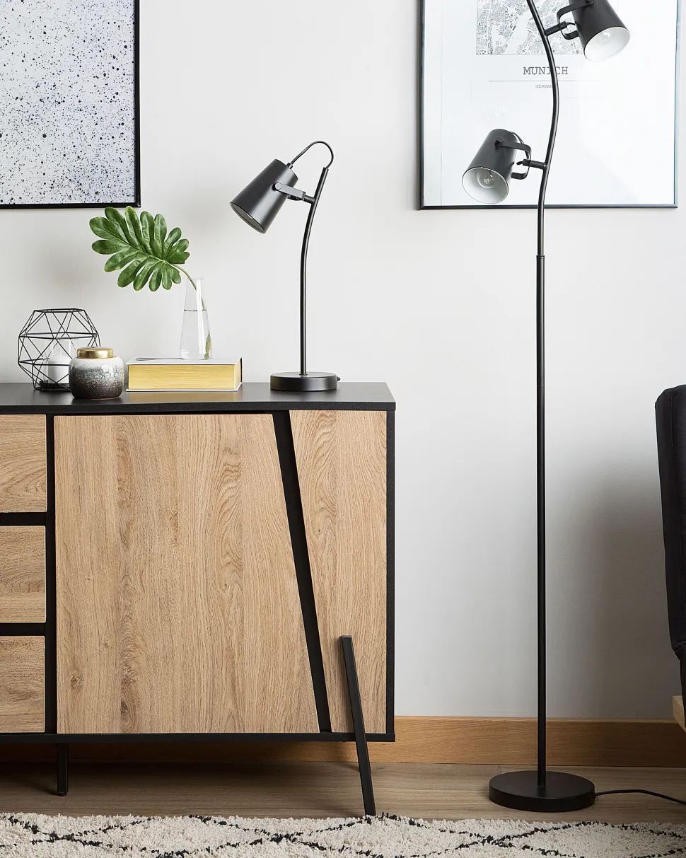 Beliani Poytavalaisin Teras Musta Flint Best