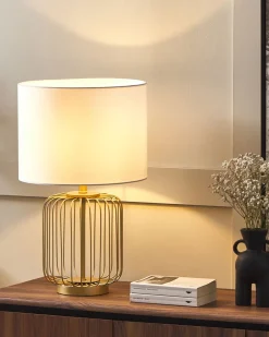 Beliani Poytavalaisin Teras Valkoinen/Kulta Thouet Online