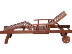 Beliani Puinen Aurinkotuoli Luonnonvalkoisella Pehmusteella Toscana Discount