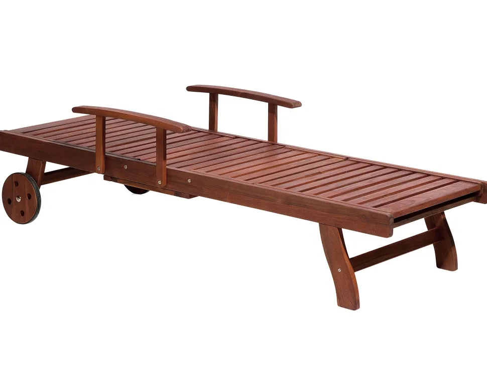 Beliani Puinen Aurinkotuoli Luonnonvalkoisella Pehmusteella Toscana Discount