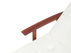 Beliani Puinen Aurinkotuoli Luonnonvalkoisella Pehmusteella Toscana Discount