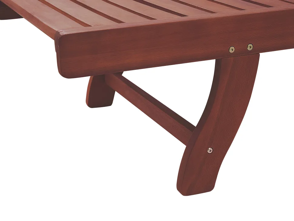 Beliani Puinen Aurinkotuoli Luonnonvalkoisella Pehmusteella Toscana Discount