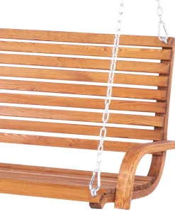 Beliani Puinen Pihakeinu Katoksella Beige Andria Best Sale