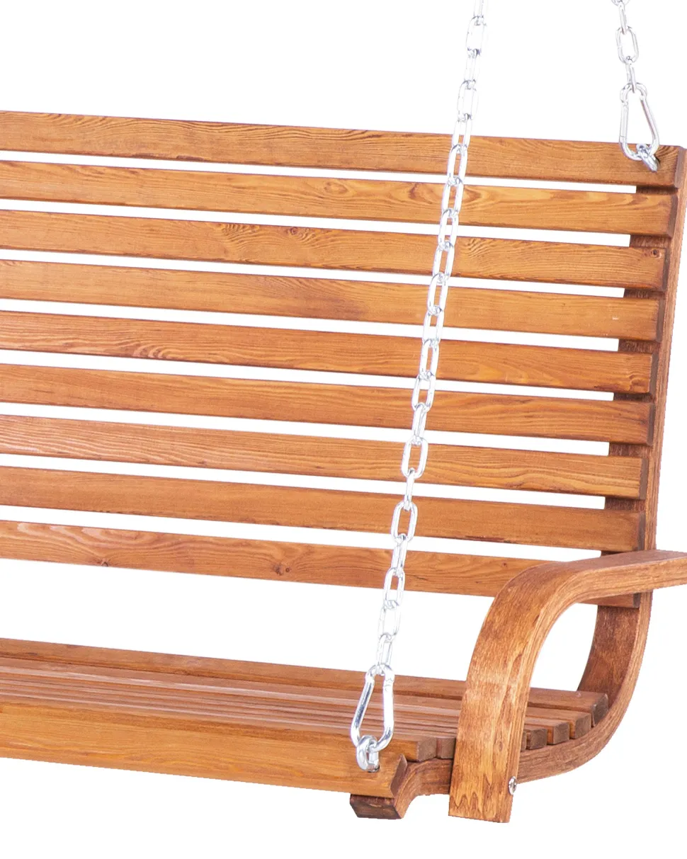 Beliani Puinen Pihakeinu Katoksella Beige Andria Best Sale