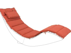 Beliani Punainen Lepotuolin Pehmustetyyny 180 X 60 Cm Brescia Cheap