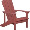 Beliani Punainen Puutarhatuoli Adirondack Store