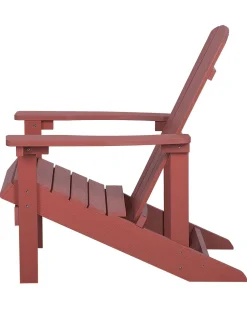 Beliani Punainen Puutarhatuoli Adirondack Store
