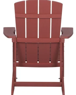 Beliani Punainen Puutarhatuoli Adirondack Store